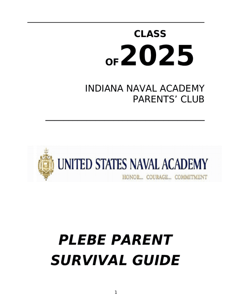 United States Naval Academy Class of 2025 Plebe Summer Doc Template