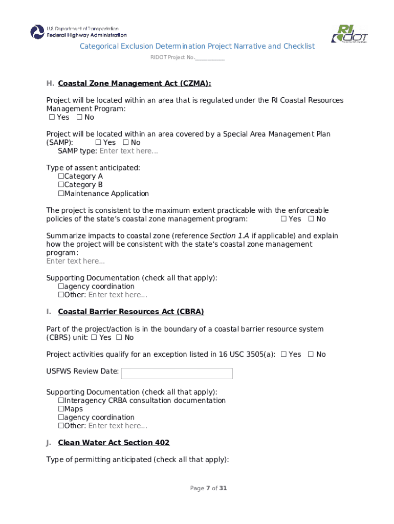 project narrative RIDOT Doc Template pdfFiller