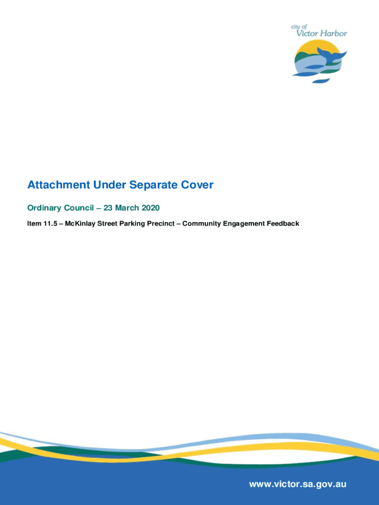 Fillable Online Attachment Under Separate Cover City of Victor Harbor
