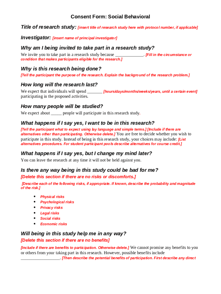 Clinical Trial Protocol Template (Word, 103 KB) Doc Template pdfFiller