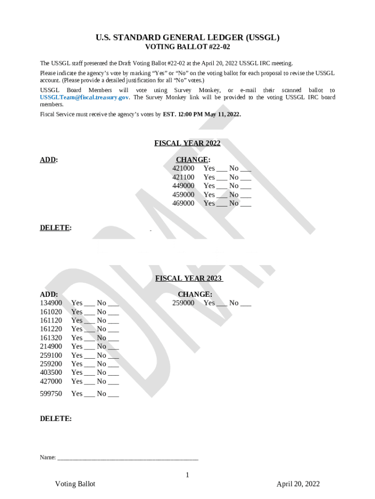 The U.S. Standard General Ledger Doc Template pdfFiller