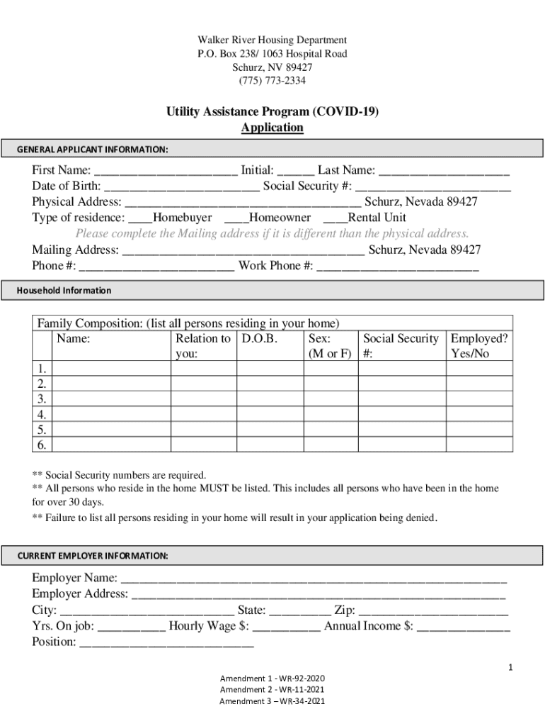 Fillable Online Energy Assistance Program Apply DWSS State of