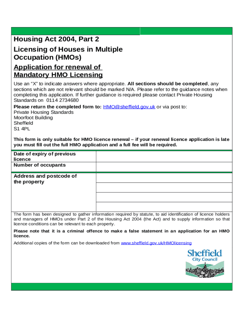 HMO Licence application Waverley Borough Council Doc Template pdfFiller
