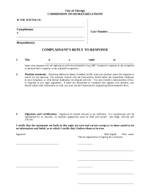 Complaint Form - City of Chicago