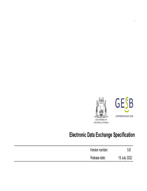GESB Electronic Data Exchange Specification v5.8. GESB Electronic Data Exchange Specification v5.8