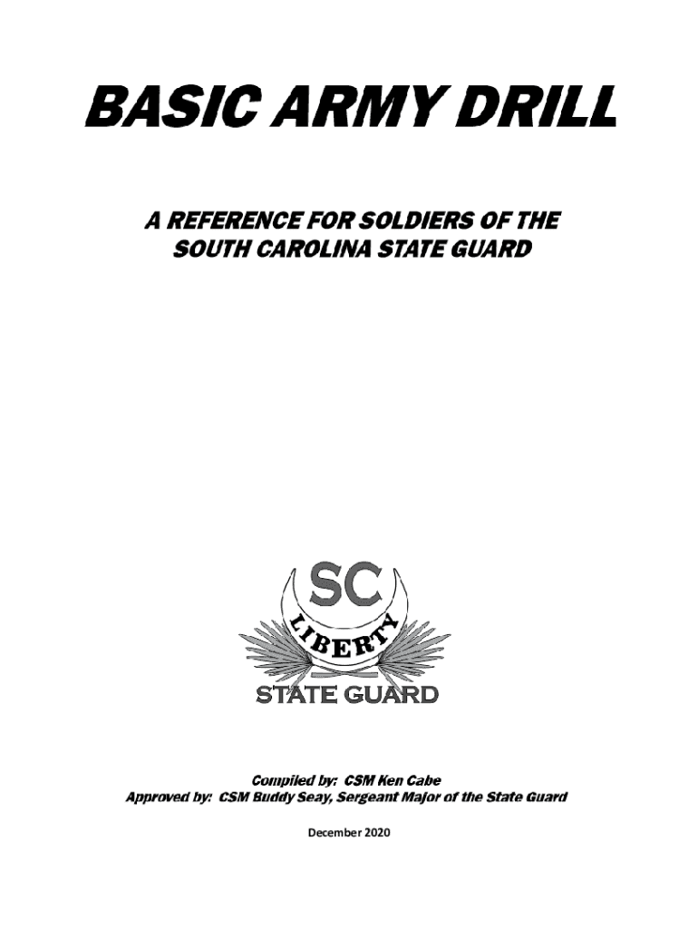 Fillable Online sg sc section 1 basic army drill SC State Guard Fax