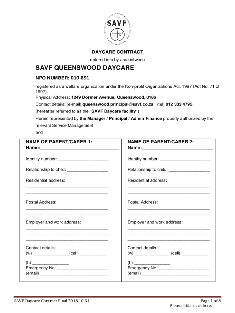 Fillable Online How Does a Daycare Organization Receive TaxExempt