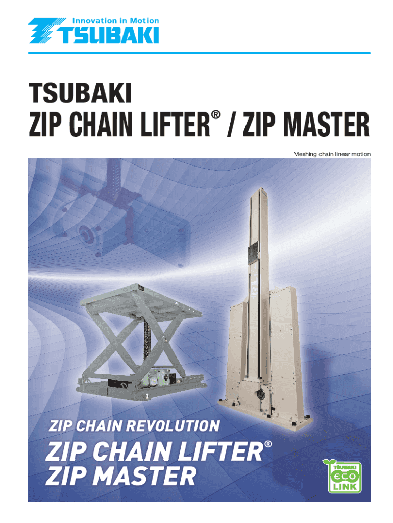 Fillable Online All About Zip Chain Actuators U.S. Tsubaki Fax Email