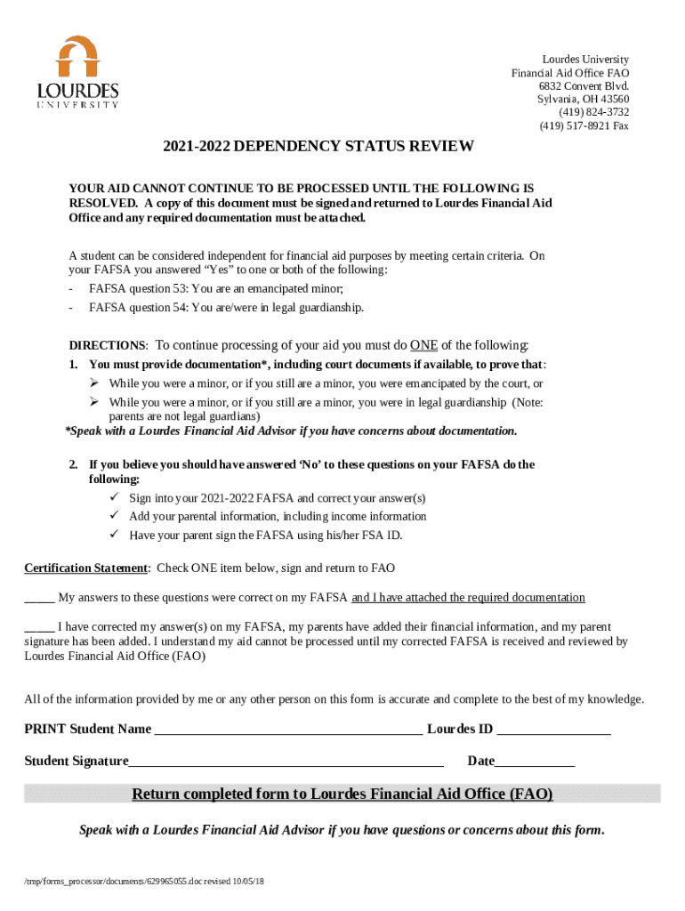 Documents and s Lourdes University Doc Template pdfFiller