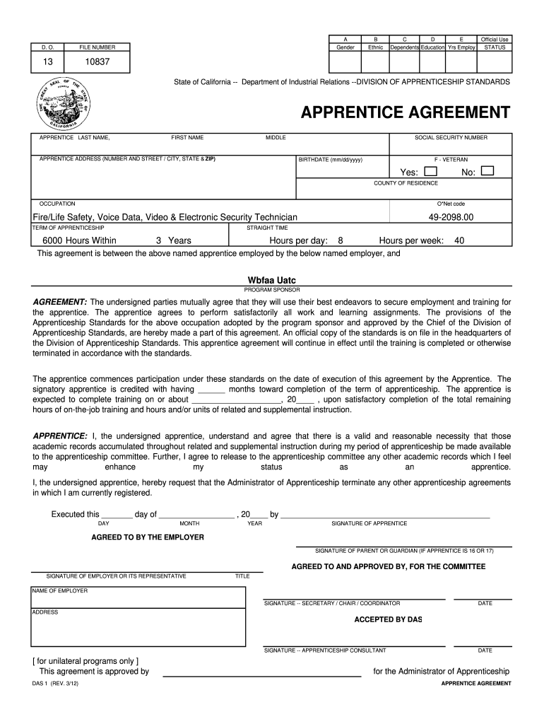 Apprenticeship Form For Tailoring Fill Out Sign Online DocHub