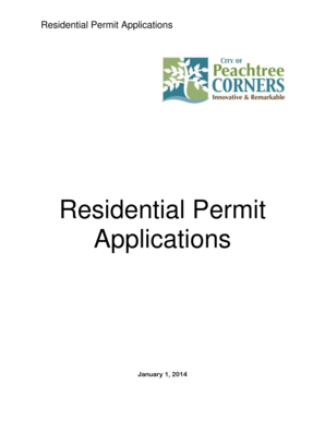 Georgia Residential Building Permit Application