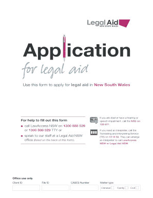 Legal Aid Application Form