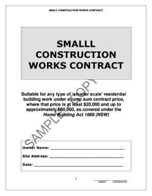 Small Construction Works Contract