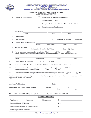 FSM Voter Registration Application