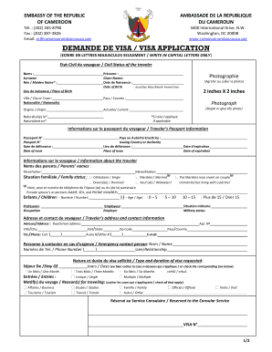 Demande de Visa Cameroun