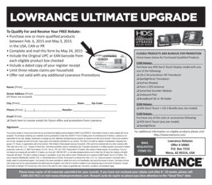 Lowrance Ultimate Upgrade Rebate Form