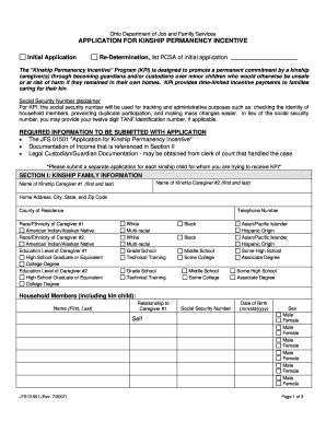 Ohio Kinship Permanency Incentive Application