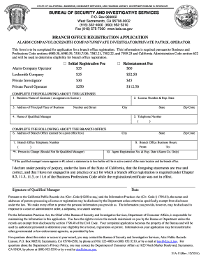 California Branch Office Registration Application