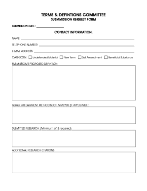 AAPFCO Term & Definition Adoption Form