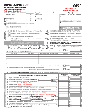 Arkansas Individual Income Tax Return