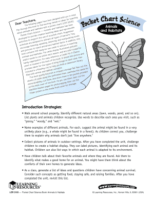 Pocket Chart Science Book: Animals & Habitats