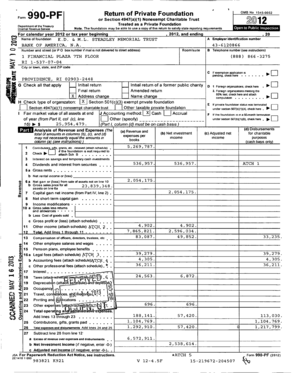 Form 990-PF 2012