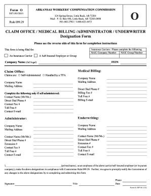 Arkansas Workers' Compensation Designation Form