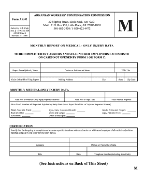 Arkansas Workers' Compensation Medical-Only Injury Report