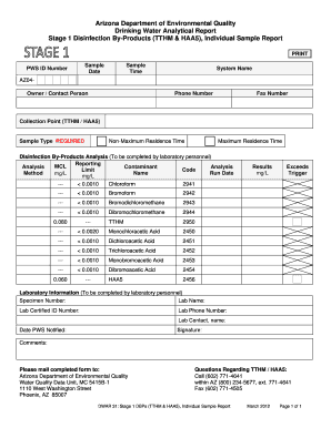 Arizona Drinking Water Analytical Report