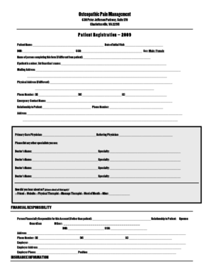 Patient Registration Form