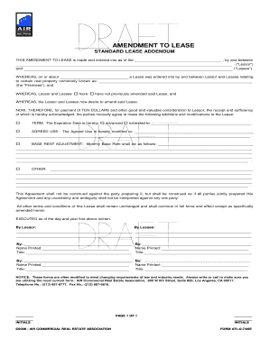 Amendment to Lease