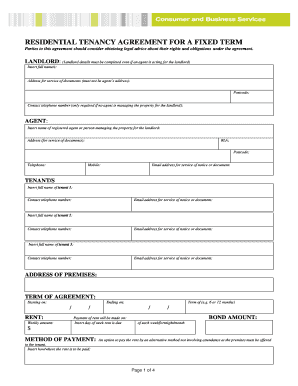 Residential Tenancy Agreement