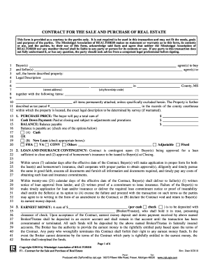 Mississippi Real Estate Purchase Agreement