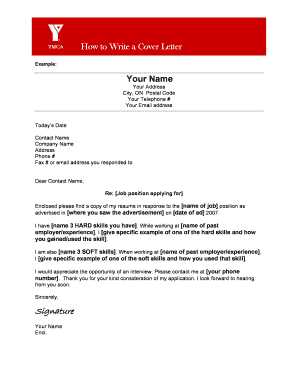 Cover Letter Template