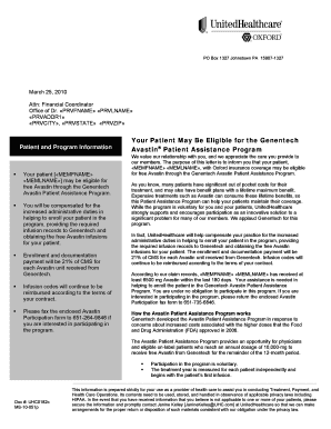 Fillable Online Your Patient May Be Eligible for the Genentech Avastin ...