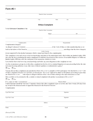 Ethics Complaint Form