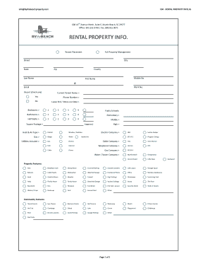 Rental Property Information Form