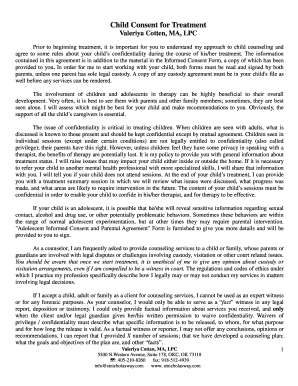 Child Consent for Treatment