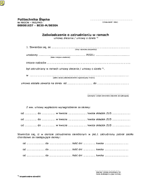 Polish Employment Contract Certificate