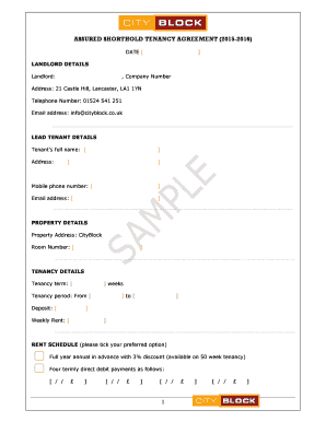 Assured Shorthold Tenancy Agreement