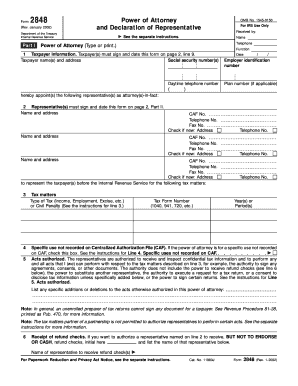 IRS Form 2848 Power of Attorney