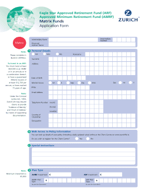 Eagle Star Approved Retirement Fund Application Form