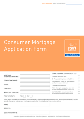 Consumer Mortgage Application Form