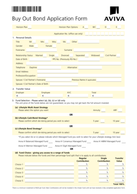 Buy Out Bond Application Form