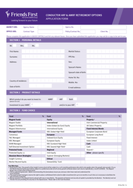 Conductor ARF AMRF Retirement Options Application Form