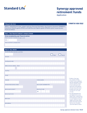 Synergy Approved Retirement Funds Application