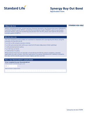 Synergy Buy Out Bond Application Form