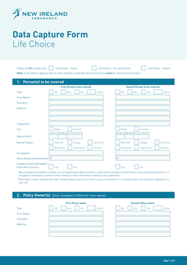 Life Choice Insurance Application Form