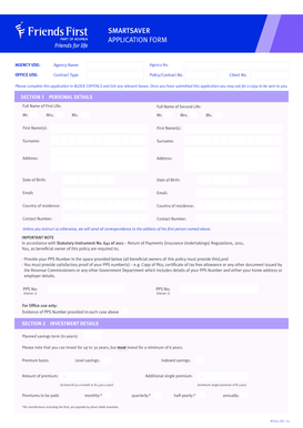 SMARTSAVER Application Form