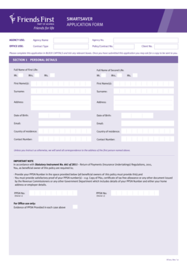 Irish Life Assurance Application Form